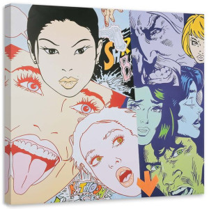 OBRAZ NA PŁÓTNIE Pop Art Twarze 30x30
