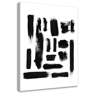 OBRAZ NA PŁÓTNIE Abstrakcja Czarno Biały 40x60