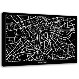 OBRAZ NA PŁÓTNIE Londyn Plan Miasta 100x70