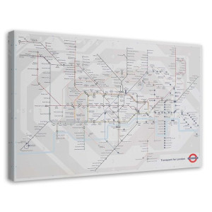 OBRAZ NA PŁÓTNIE Metro Plan Londyn Miasto 60x40