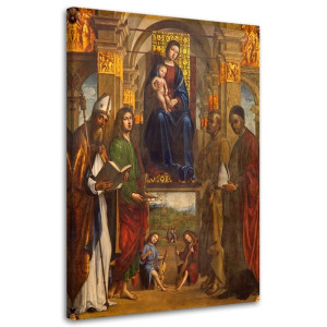 OBRAZ NA PŁÓTNIE Madonna i Święci Bolonia, 60x90