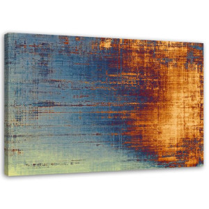OBRAZ NA PŁÓTNIE Abstrakcja Miedż Metal 90x60