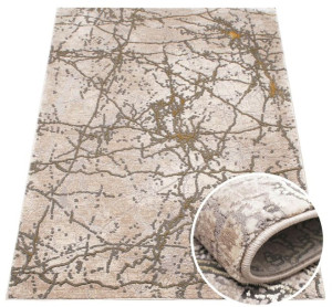 Dywan Elite 4355 marmur brązowy / złoty / beżowy 80x150