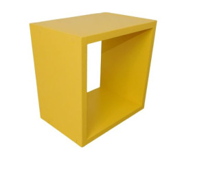 Półka ŻÓŁTA Kwadrat 30x30x20 KUBIK żółty wisząca