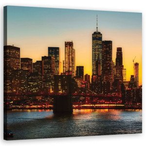 OBRAZ NA PŁÓTNIE Manhattan Most Miasto 50x50