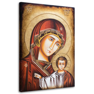 OBRAZ NA PŁÓTNIE RELIGIJNY Matka Boska Ikona Segowia 80x120