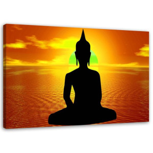 OBRAZ NA PŁÓTNIE Buddha wschód słońca 90x60