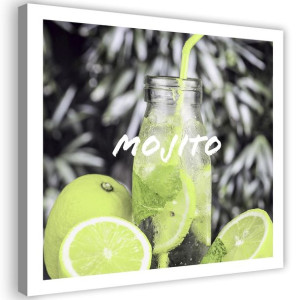 OBRAZ NA PŁÓTNIE Mojito Drink Limonka 30x30