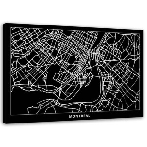 OBRAZ NA PŁÓTNIE Montreal Plan Miasta 120x80