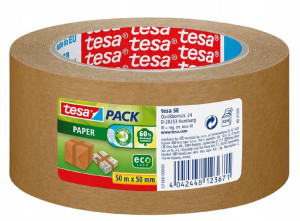 Taśma pakowa tesa papierowa 50m x 50mm brązowa eco