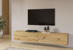 Szafka RTV Biały / Czarny Mat Artisan 180cm AVA 40