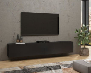 Szafka RTV Biały / Czarny Mat Artisan 180cm AVA 40