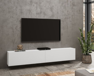 Szafka RTV Biały / Czarny Mat Artisan 180cm AVA 40