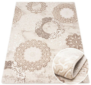Dywan Galya ornament glamour 02 beżowy / brązowy