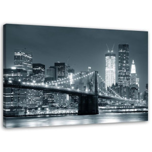 OBRAZ NA PŁÓTNIE Nowy Jork Most Manhattan 120x80