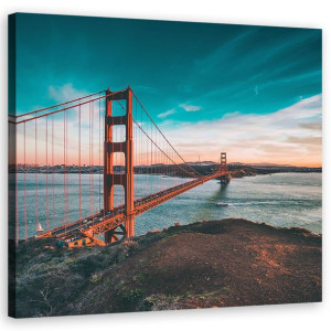 OBRAZ NA PŁÓTNIE Most Golden Gate 50x50