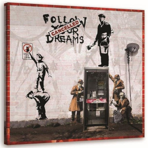 OBRAZ NA PŁÓTNIE Banksy Street Art 40x40