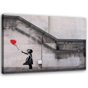 OBRAZ NA PŁÓTNIE Banksy Dziewczynka z Balonikiem 100x70