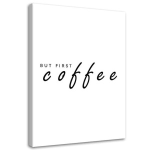 OBRAZ NA PŁÓTNIE Napis Coffee 60x90