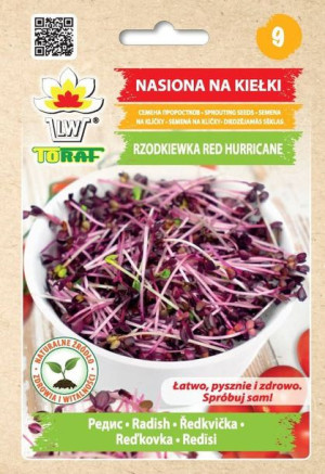 Rzodkiewka Red Hurricane - nasiona na kiełki 10 g- Toraf