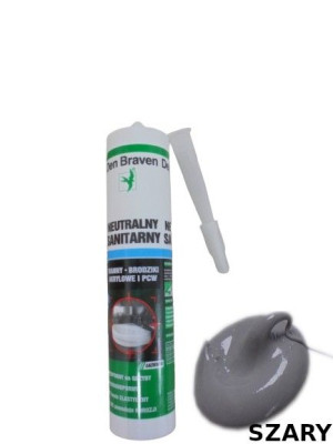 Silikon Neutralny Sanitarny Silikon-naf Szary 300ml