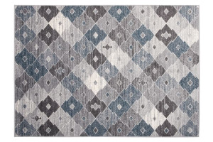 Dywan nowoczesny 78451 SILVER/PETROL FIKA 1.40x1.90