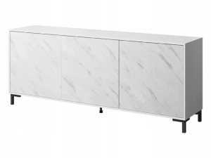 Biała KOMODA MARMO 200 szafka 3D marmur