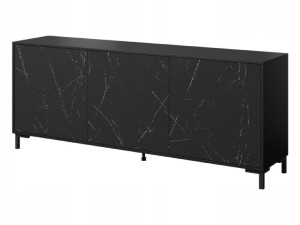 Czarna KOMODA MARMO 200 szafka 3D marmur