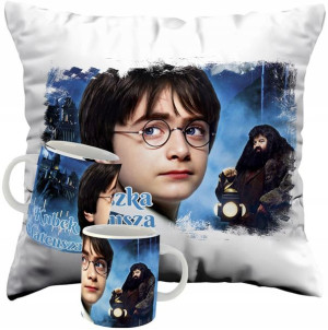 Zestaw Poduszka + Kubek Harry Potter+ Imię Prezent