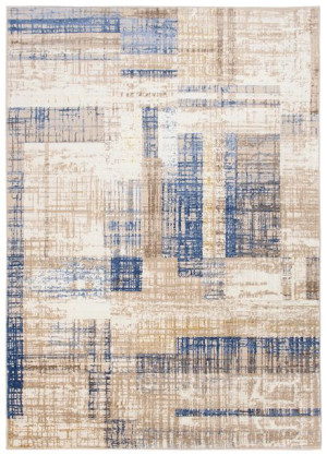 Dywan nowoczesny D649M WHITE/DARK BLUE ASTHANE 1.60x2.20