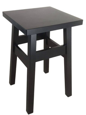 Taboret drewniany czarny 48 cm