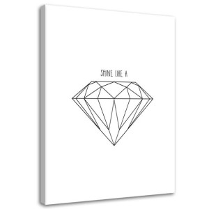 OBRAZ NA PŁÓTNIE Diament Geometryczny 60x90