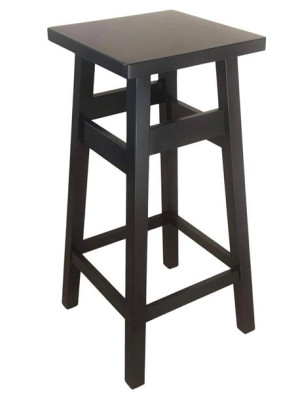 Hoker, taboret drewniany 70 cm CZARNY