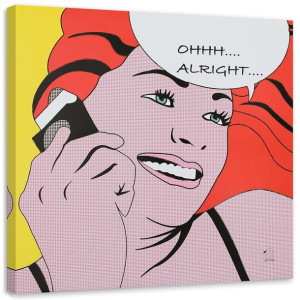 OBRAZ NA PŁÓTNIE Pop Art KomiksTelefon 40x40