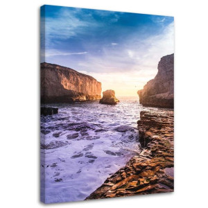 OBRAZ NA PŁÓTNIE Ocean Skały Natura 60x90