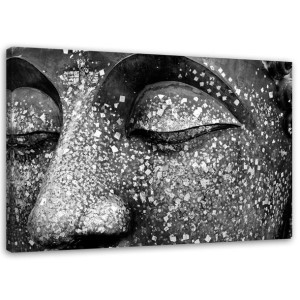 OBRAZ NA PŁÓTNIE Buddha Zen Szary 60x40