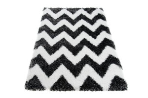 Dywan shaggy 5446A WHITE / BLACK 46 OPTIMAL 2.00x3.00