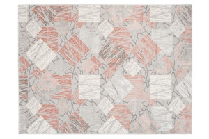 Dywan nowoczesny E464A LIGHT GRAY/DARK PINK ASTHANE 2.50x3.50