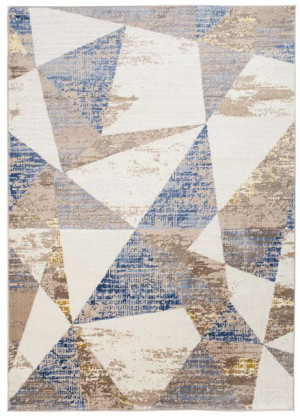 Dywan nowoczesny D663M WHITE/DARK BLUE ASTHANE 2.50x3.50