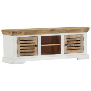 Szafka pod TV, 110x30x40 cm, lite drewno mango