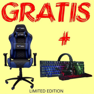 Dla gracza fotel Red Fighter C1, niebieska, + zestaw 3 w 1 CM370 PROMO