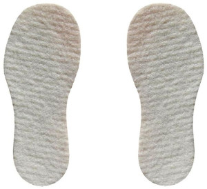 G11-53 Białe Ciepłe Dziecięce Wkładki Do Butów Filc Wełna Wyściółki 13 Cm