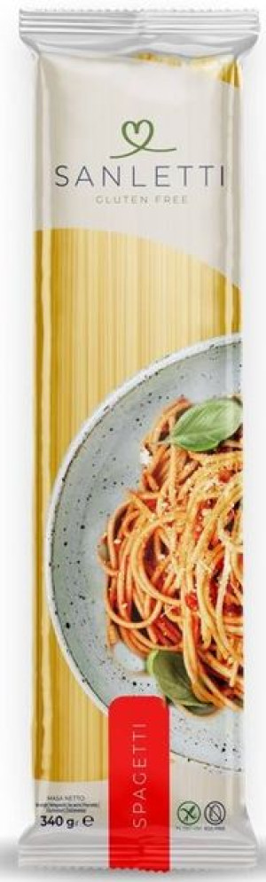 Makaron spaghetti Bezglutenowy - kukurydziany Bez Jaj 340 g - Sanletti