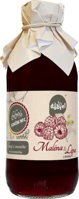Syrop malina i kwiat lipy z aronią naturalny 330 ml - A To Dobre
