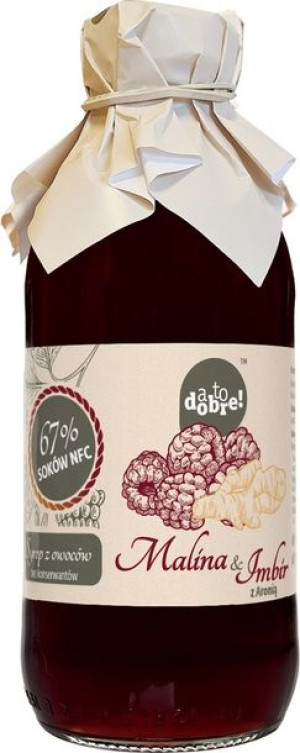 Syrop malina i imbir z aronią naturalny 330 ml - A To Dobre