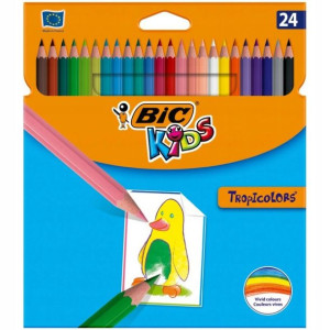Kredki BIC 24 kolory tropicolors kredki ołówkowe