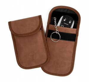 2x POKROWIEC na kluczyk Keyless ETUI Blokada Brąz
