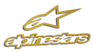 Wycinana naklejka ALPINESTARS złota