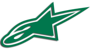 Wycinana naklejka ALPINESTARS logo zielona