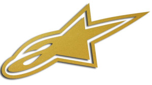 Wycinana naklejka ALPINESTARS logo złota